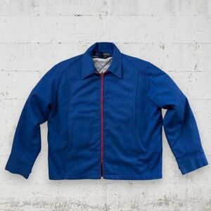 Vintage Unitog Quilted Liner Talon Zipper 80's Jacket Men's 44R Made In USA Blue